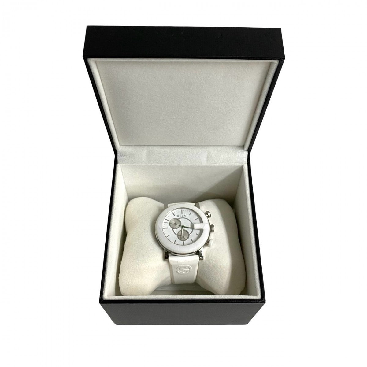 GUCCI Watches Quartz 101M YA101346 Stainless Steel, Ceramic white quartz G Chrono white dial mens