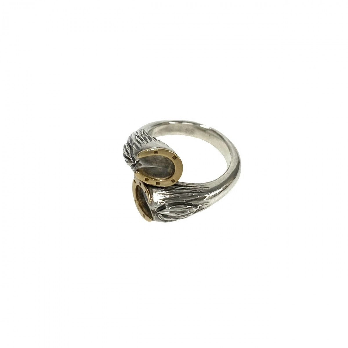 GUCCI Ring Silver925, K18 Gold Silver Horseshoe ring Women