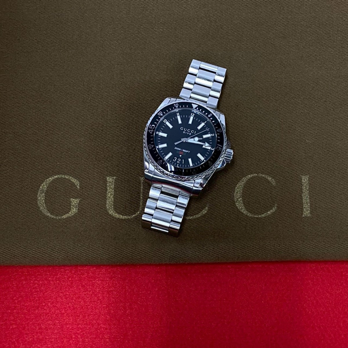 GUCCI Watches Stainless steel Silver Dive mens