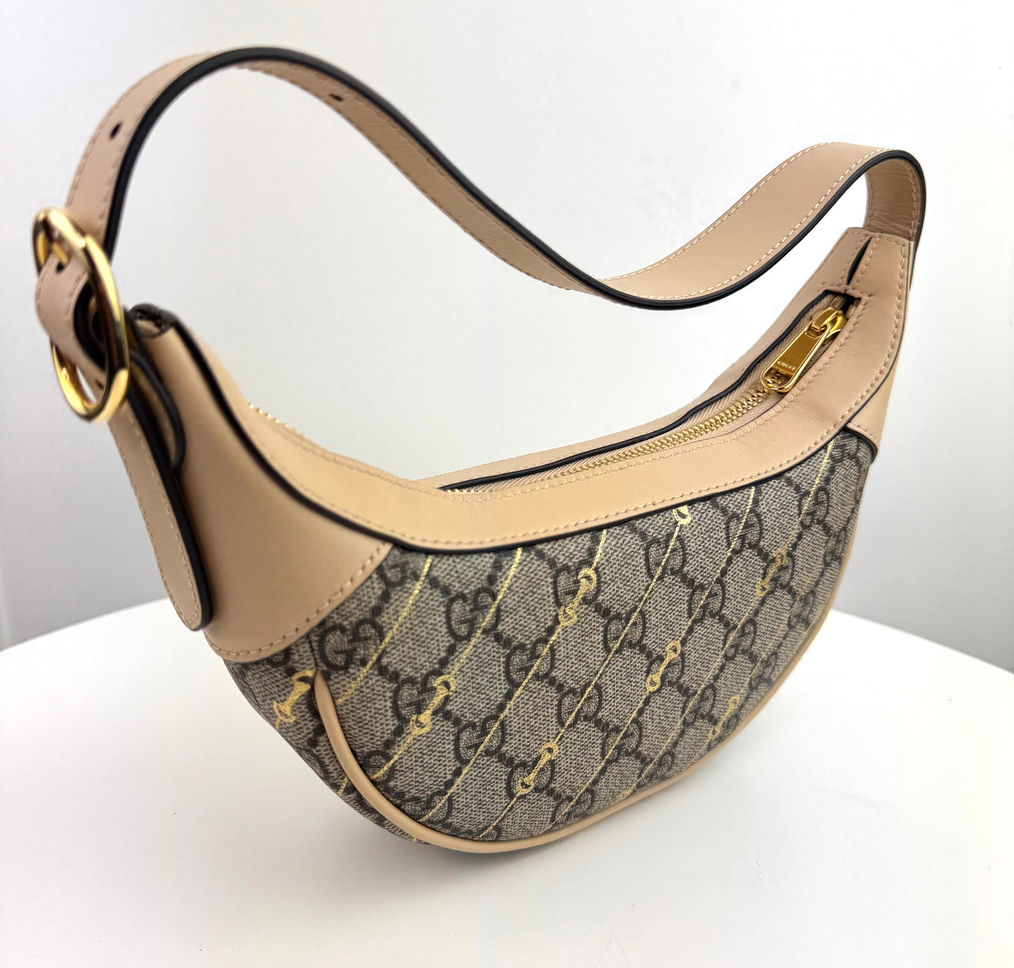 Gucci Beige Mini Ophidia Horsebit Bag