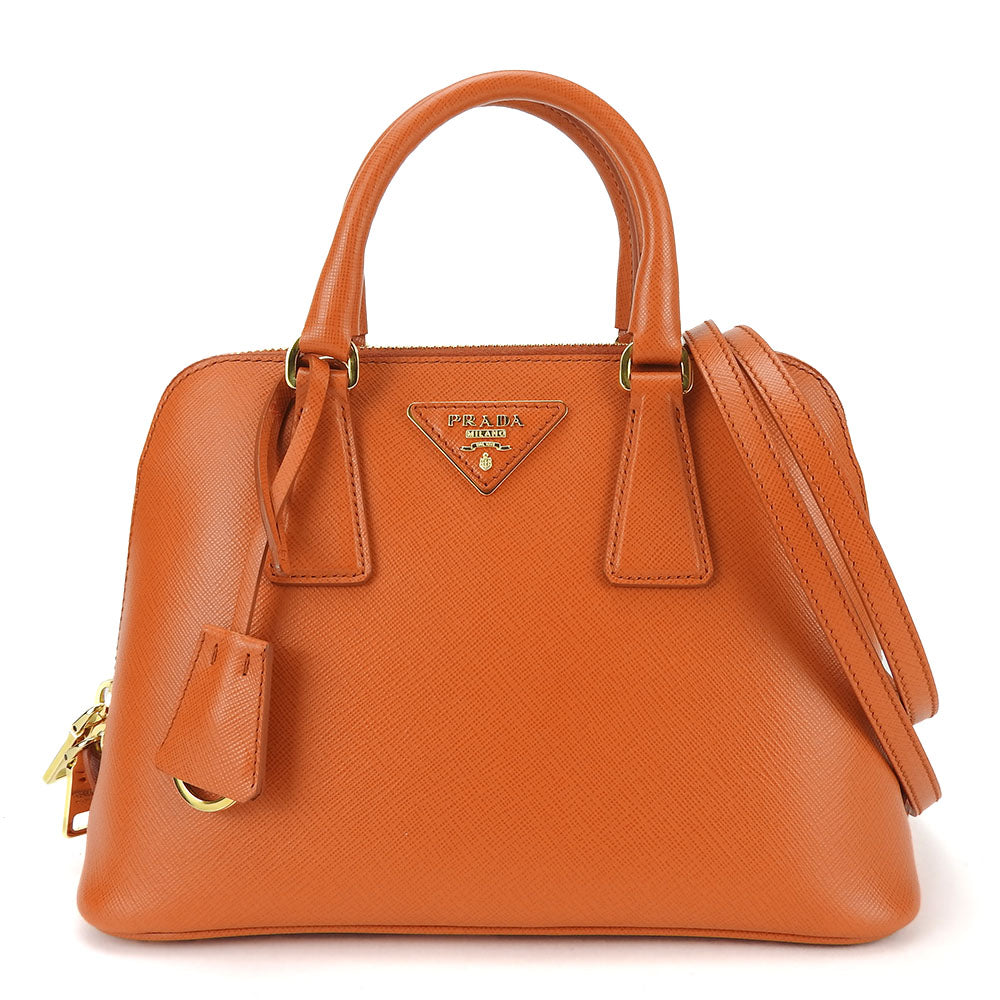 PRADA Handbag BL0838 Safiano leather Orange