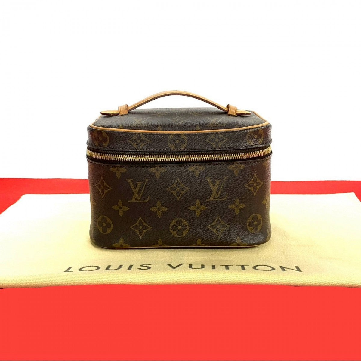 LOUIS VUITTON Handbag M44495 Leather, PVC Brown Monogram Nice mini Women