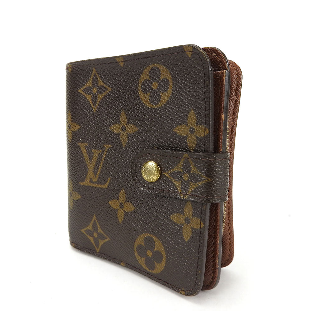 LOUIS VUITTON Bifold Wallet M61667 Monogram Brown Compact zip