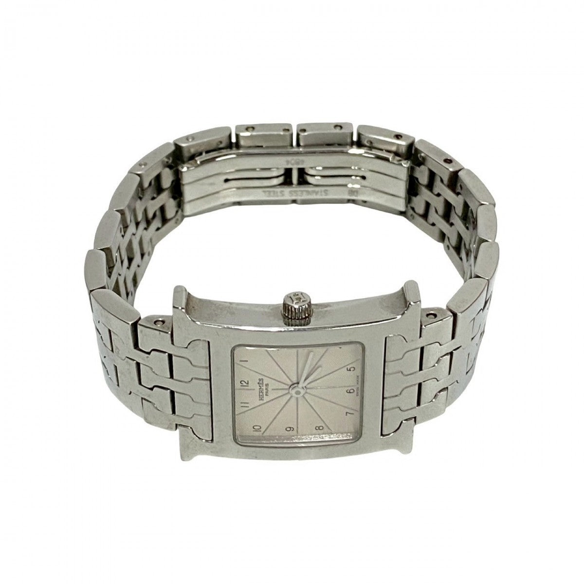 HERMES Watches Stainless steel Silver H watch Women