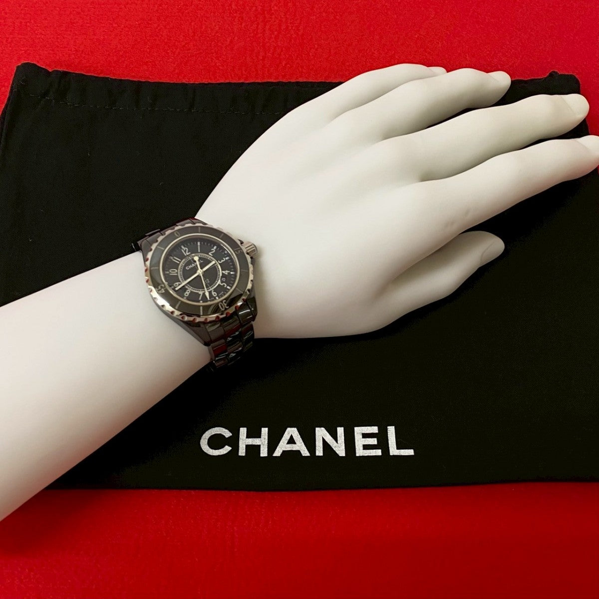 CHANEL Watches Stainless steel, ceramic black quartz J12 mens
