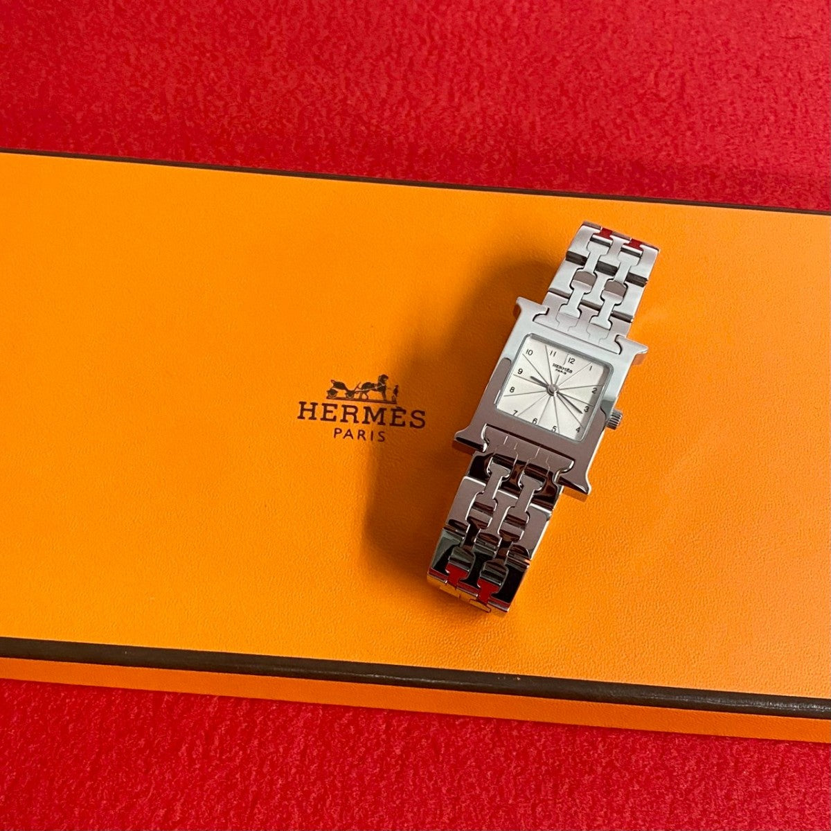 HERMES Watches Stainless Steel Silver quartz H watch mens