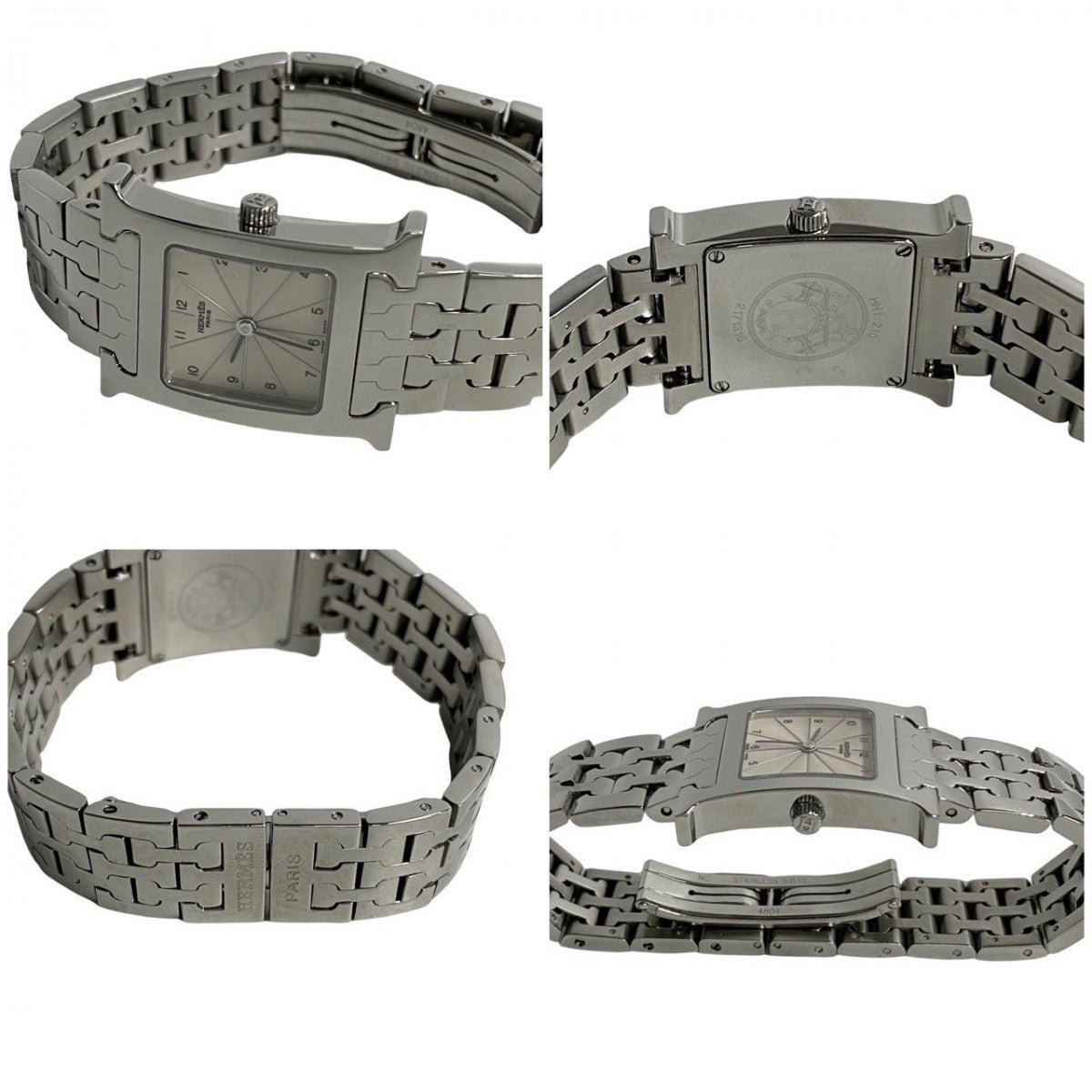 HERMES Watches Stainless Steel Silver quartz H watch mens