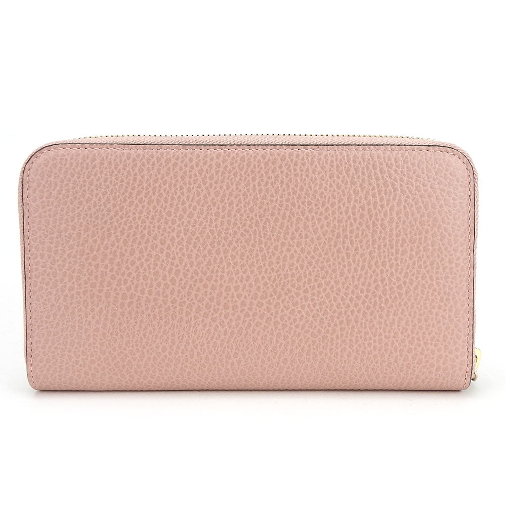 GUCCI Long Wallet Purse 449347 leather pink Interlocking
