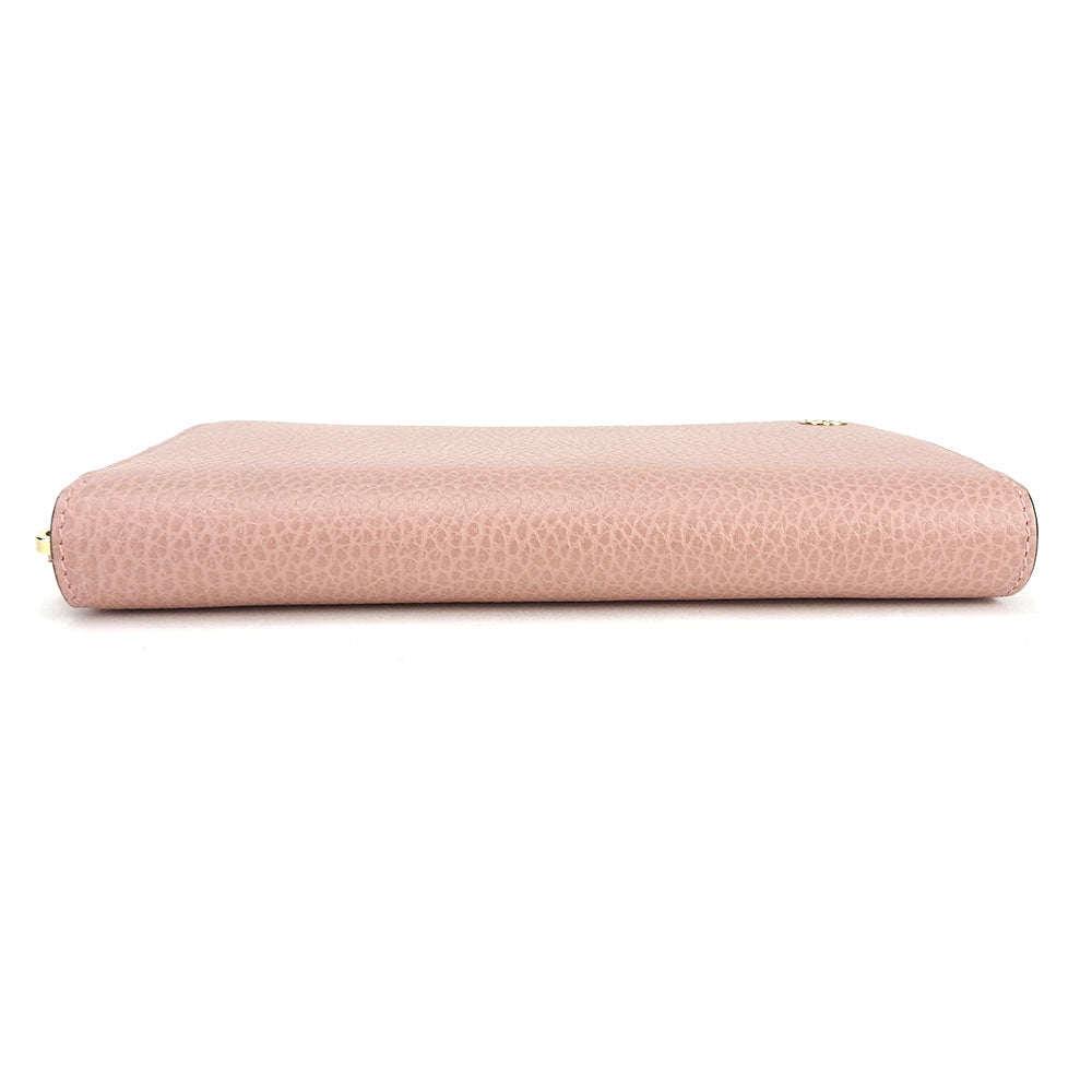 GUCCI Long Wallet Purse 449347 leather pink Interlocking