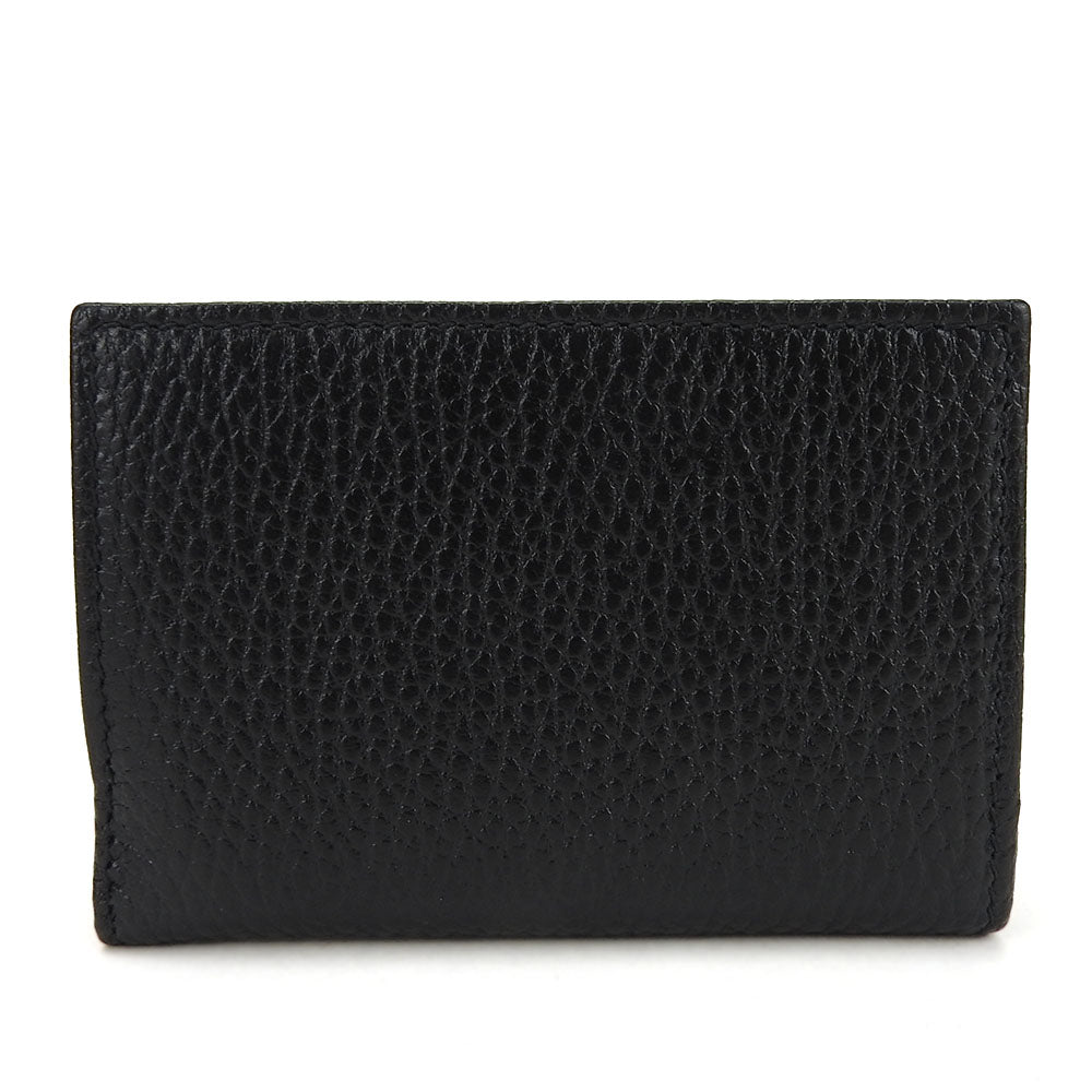 GUCCI Tri-fold wallet 644407 leather black GG Marmont
