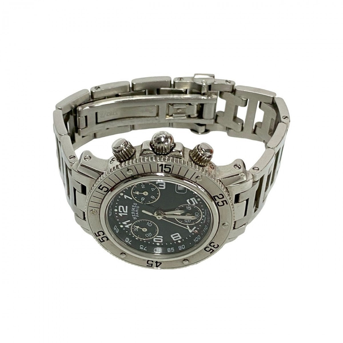 HERMES Watches Stainless steel Silver quartz Clipper Date Women