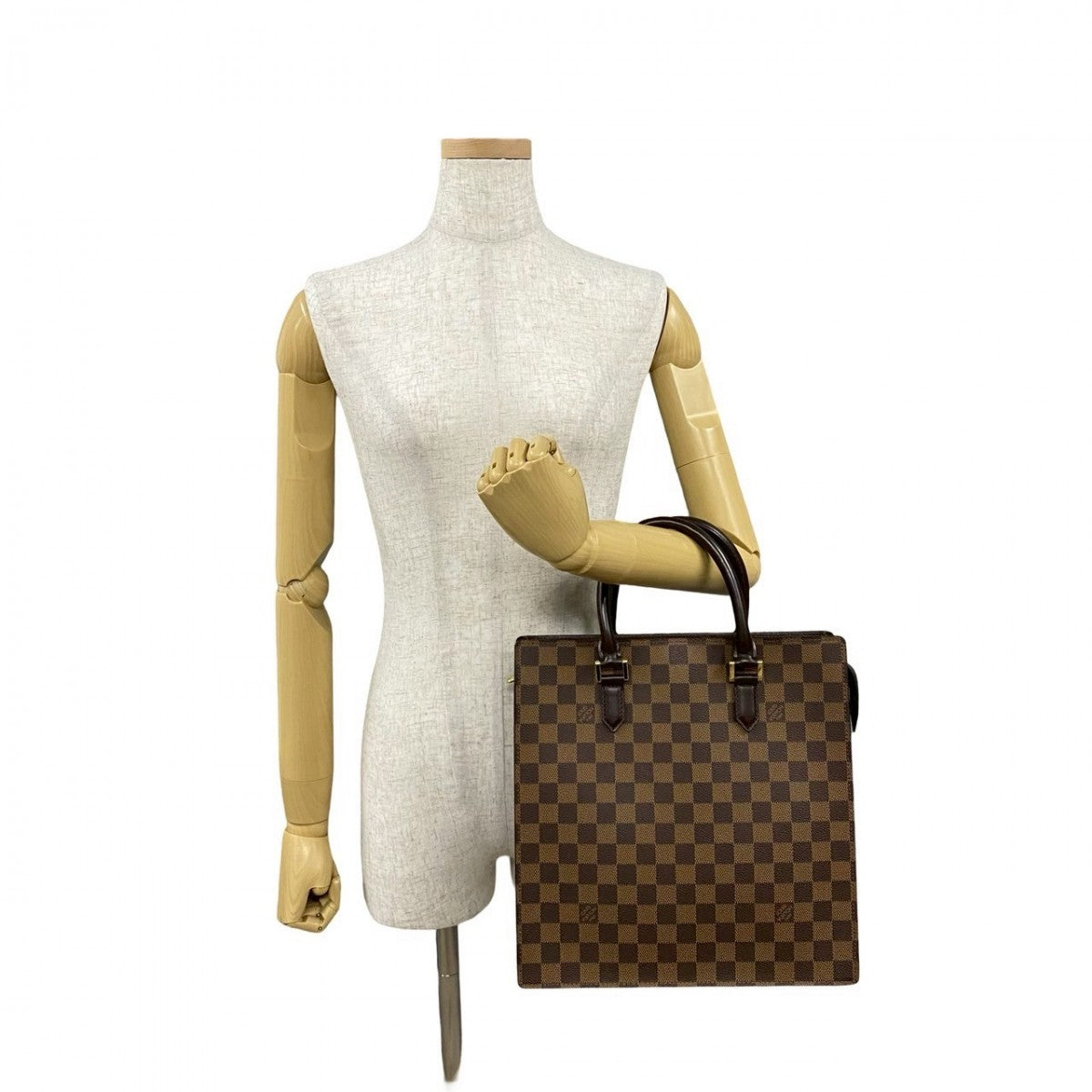LOUIS VUITTON Handbag N51145 Leather, PVC Brown Damier Venice PM Women