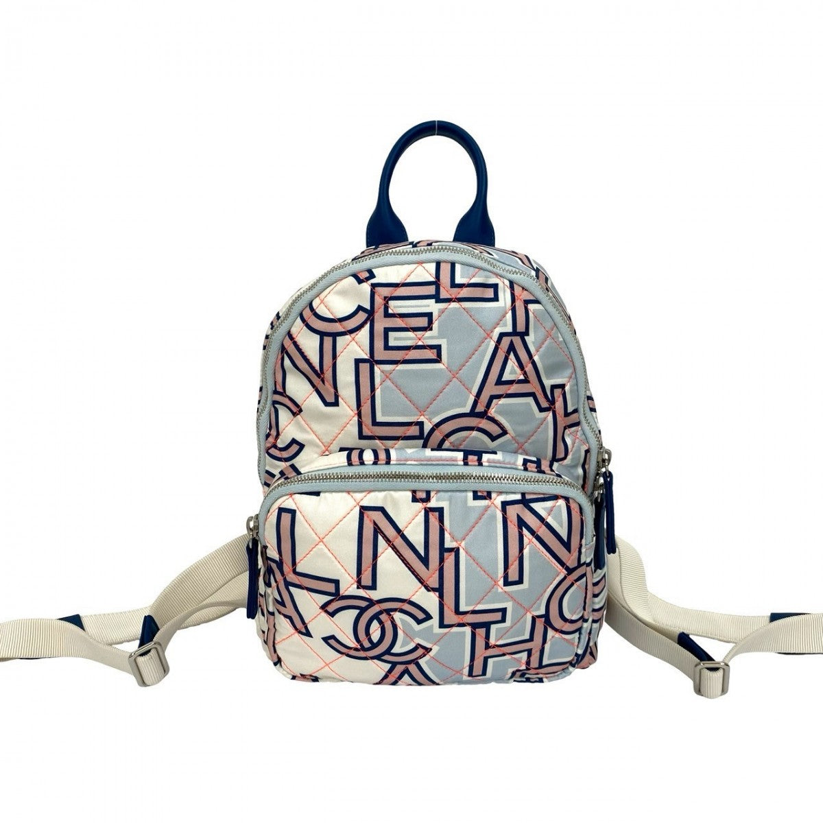 CHANEL Backpack cotton blue