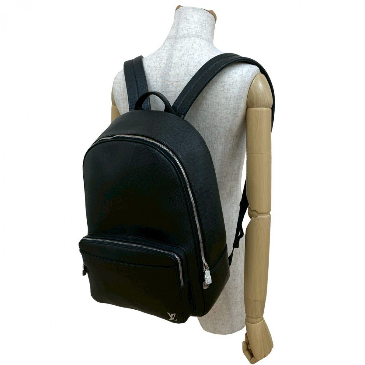 LOUIS VUITTON Backpack M30258 Leather (Leather) black Taiga Alex mens(Unisex)