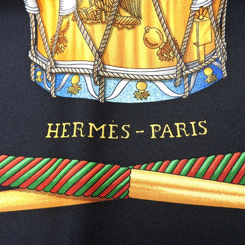 HERMES scarf silk black Carre90 Women