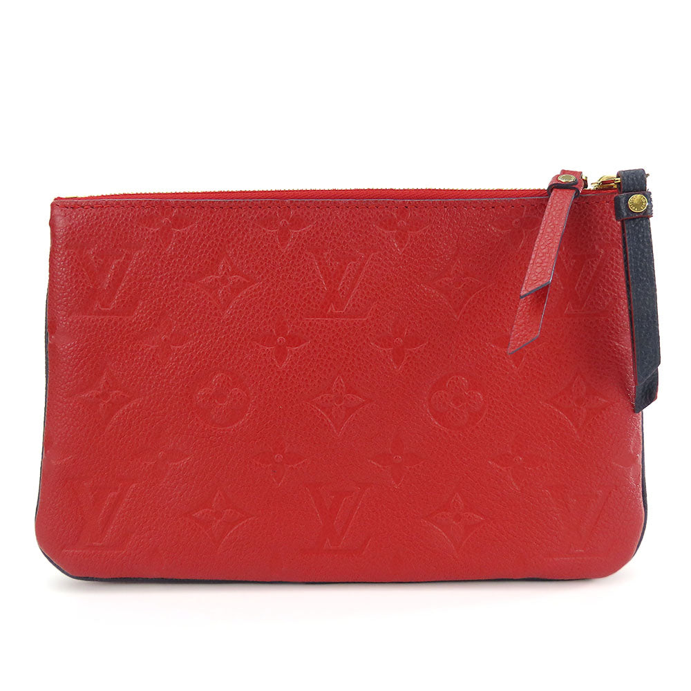 LOUIS VUITTON Shoulder Bag M63916 Monogram Ann Platt Navy Pochette double zip