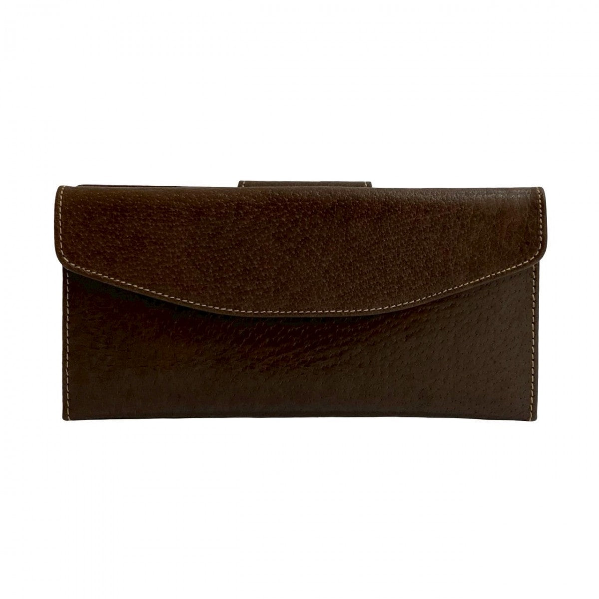 GUCCI Long Wallet Purse leather Brown GG logo Metal Women