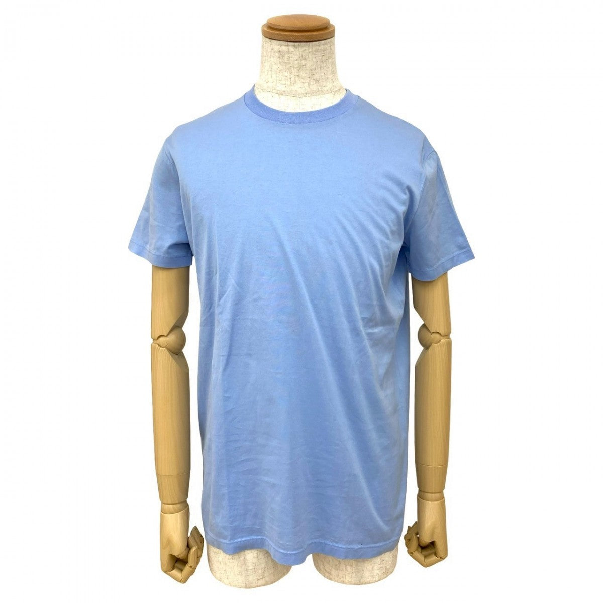 PRADA Short sleeve T-shirt cotton blue triangle motif mens M