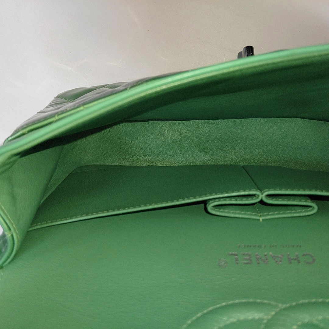 Chanel Classic Flap Medium Mint Green Patent Leather 2012-2013