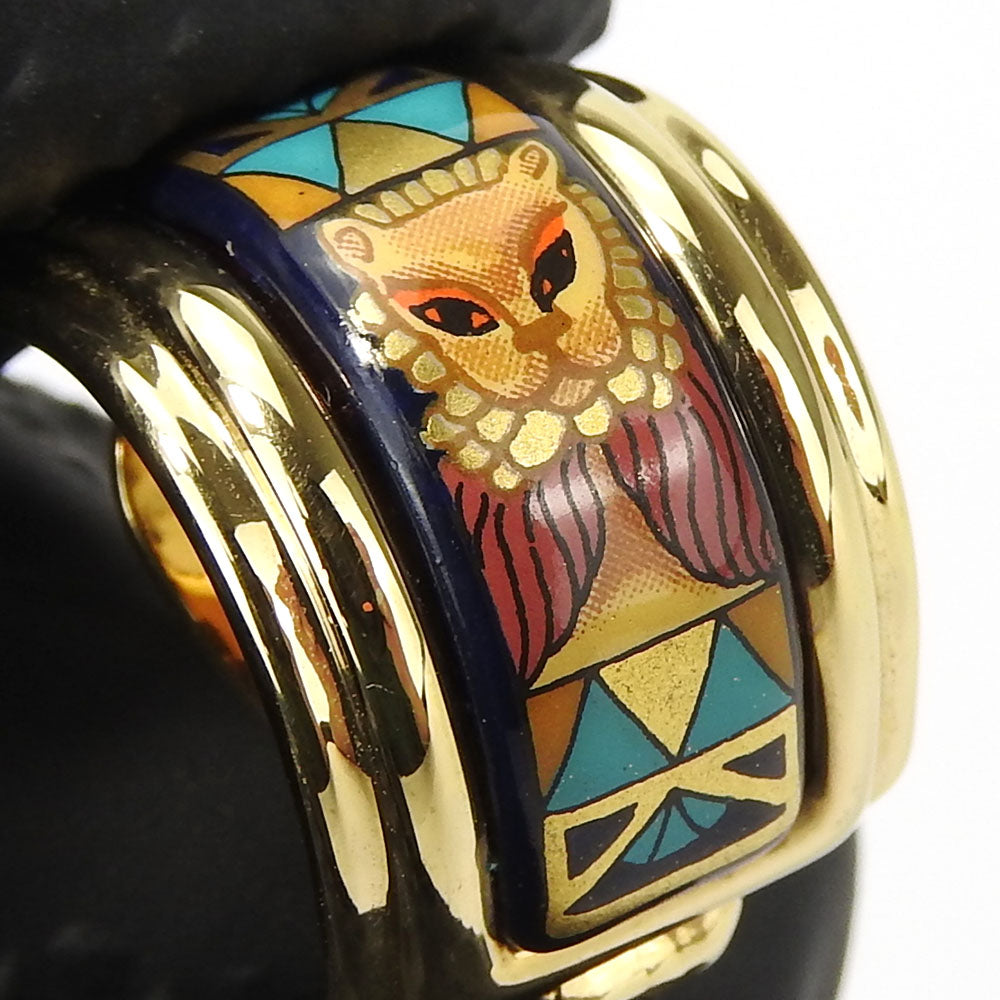 HERMES Earring Metal, Cloisonne multicolor Emile Women