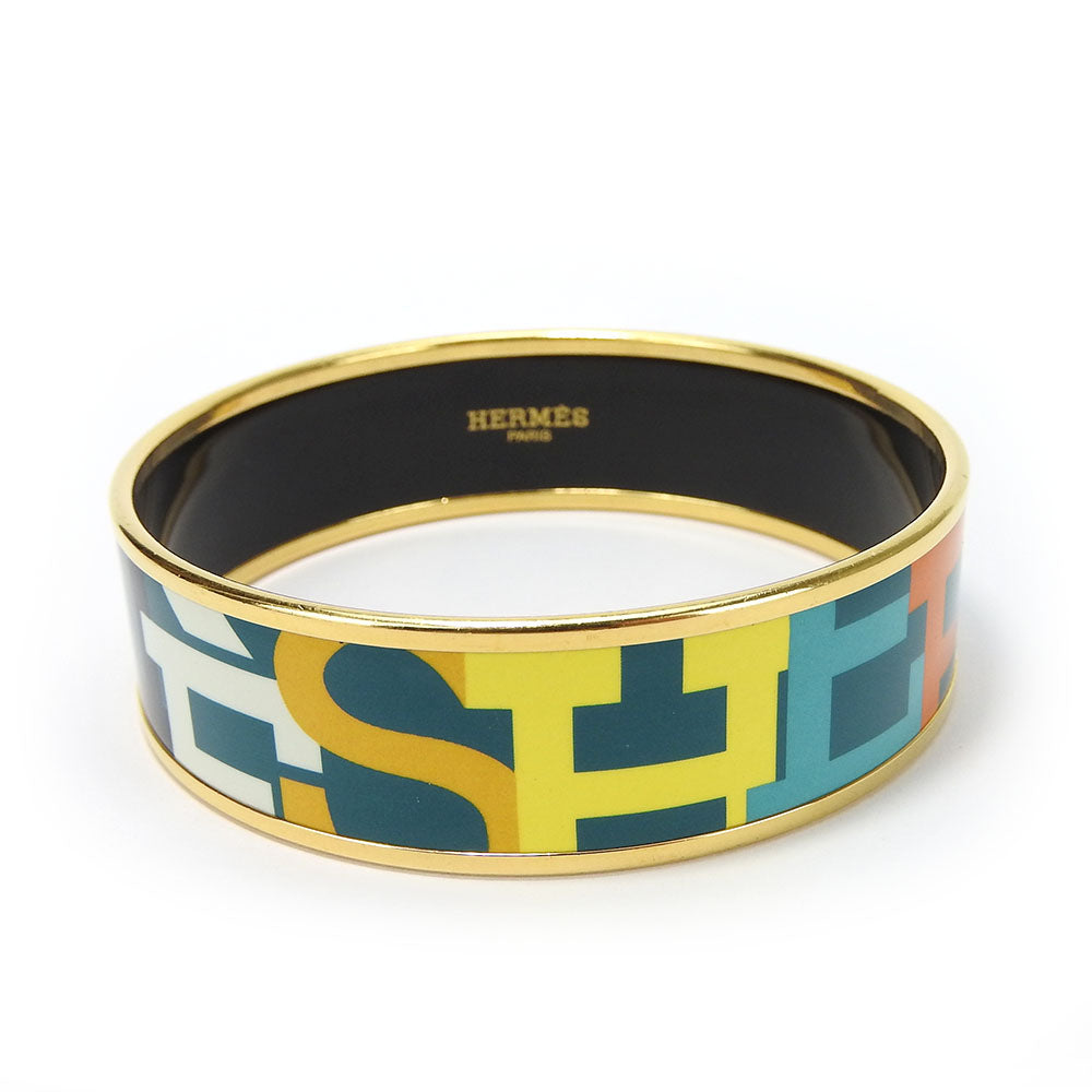 HERMES bracelet Enamel, Metal Green type Emile Women
