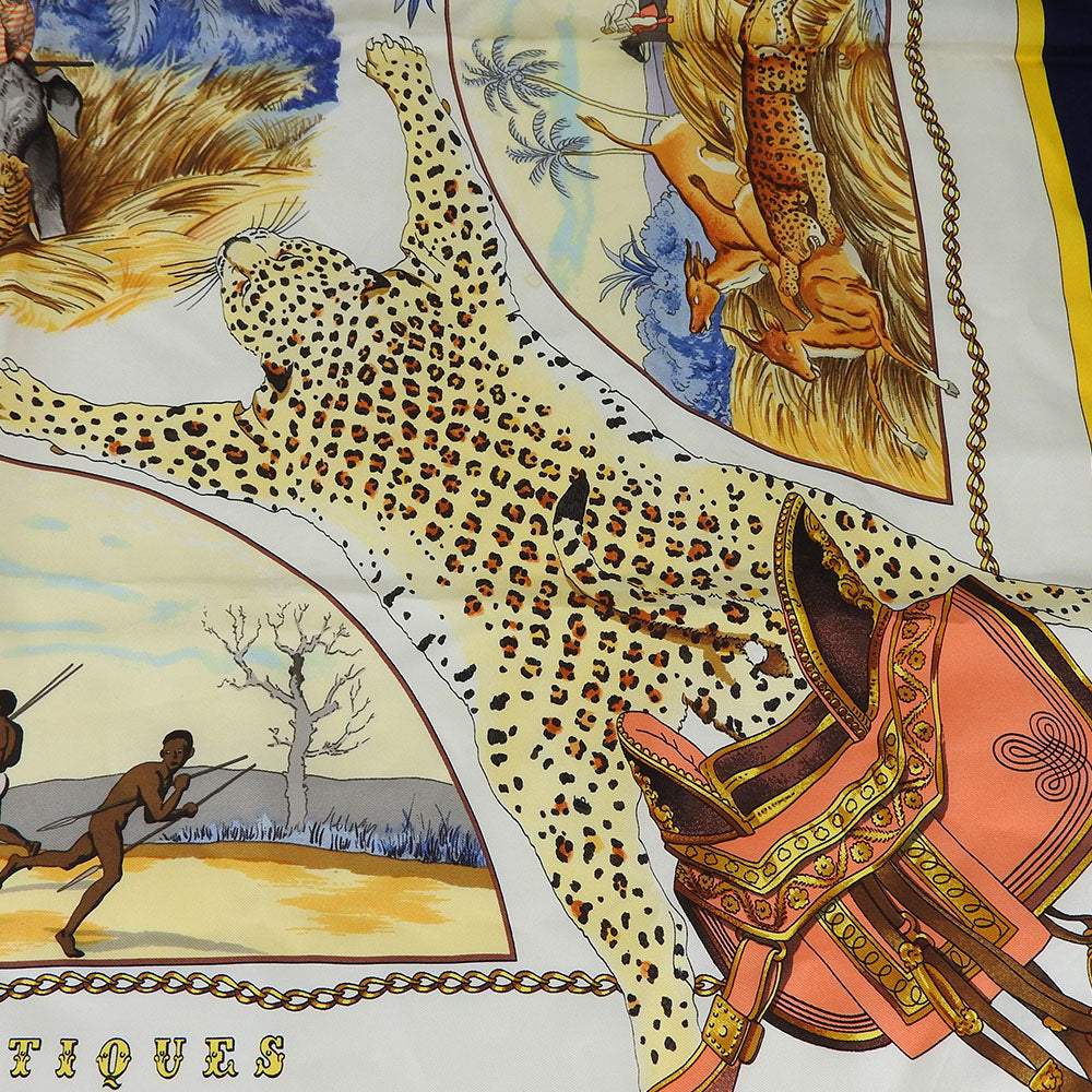 HERMES scarf silk Navy Carre90 Women