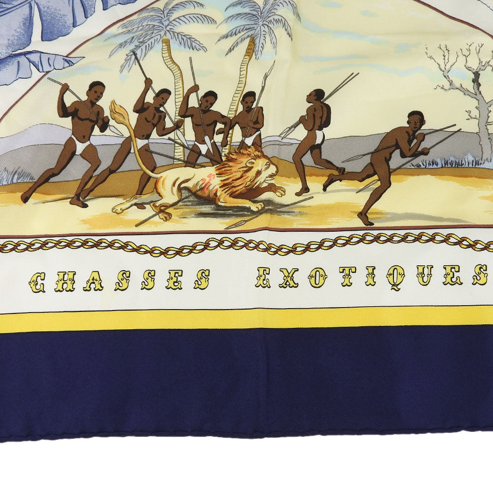 HERMES scarf silk Navy Carre90 Women