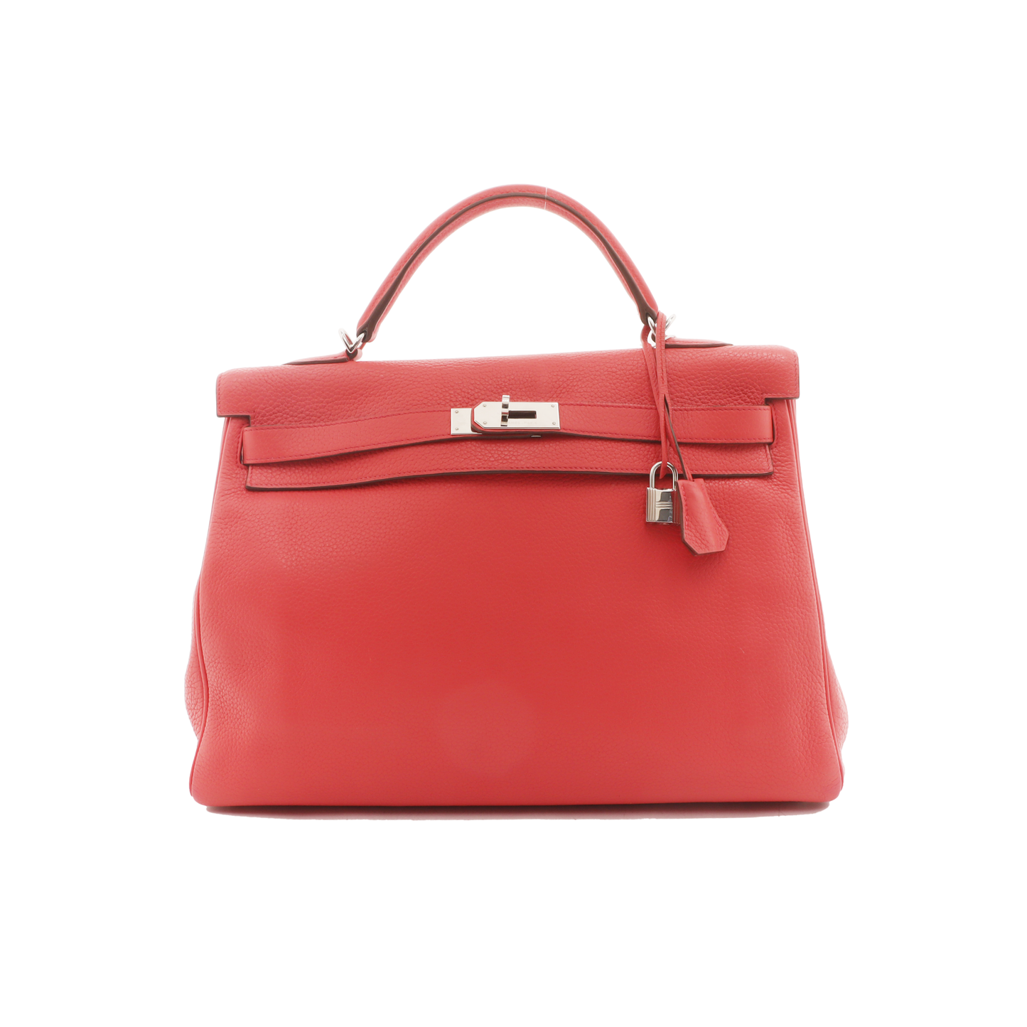 Hermes Kelly 40 Rose Jaipur Clemence Retourne Silver Hardware 2010