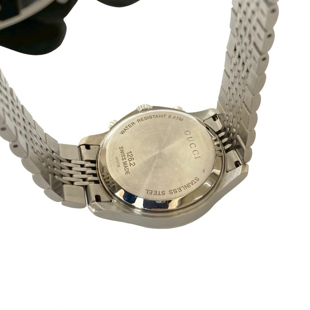 GUCCI Watches Stainless steel Silver G Timeless Chronograph black dial