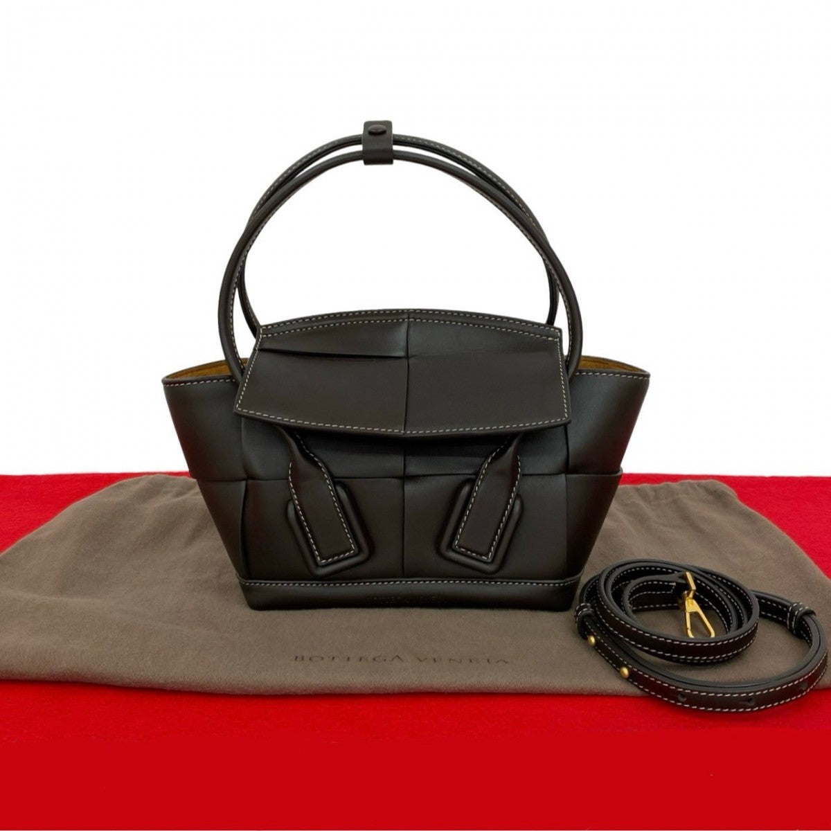 BOTTEGAVENETA Shoulder Bag leather Brown Mini the Arco