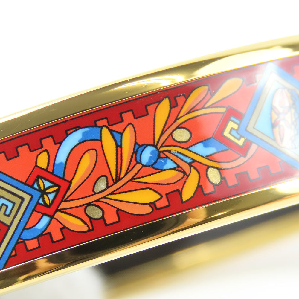 HERMES Bangle Metal, Enamel Red Emile Women