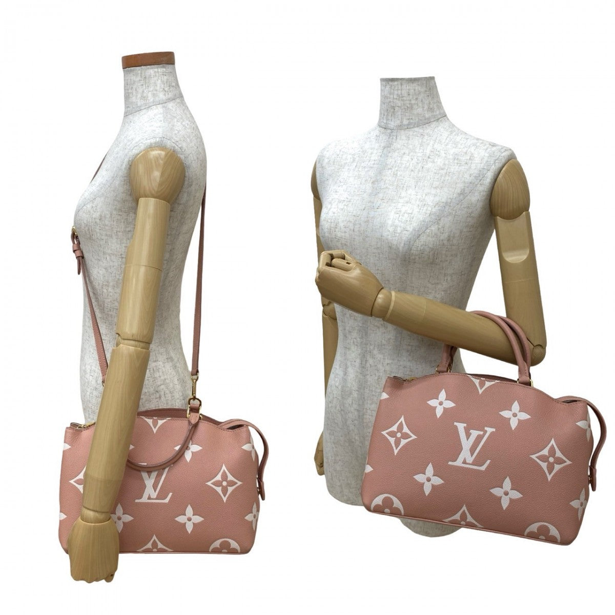 LOUIS VUITTON Shoulder Bag M46353 leather pink Monogram Unplant Petit Palais PM