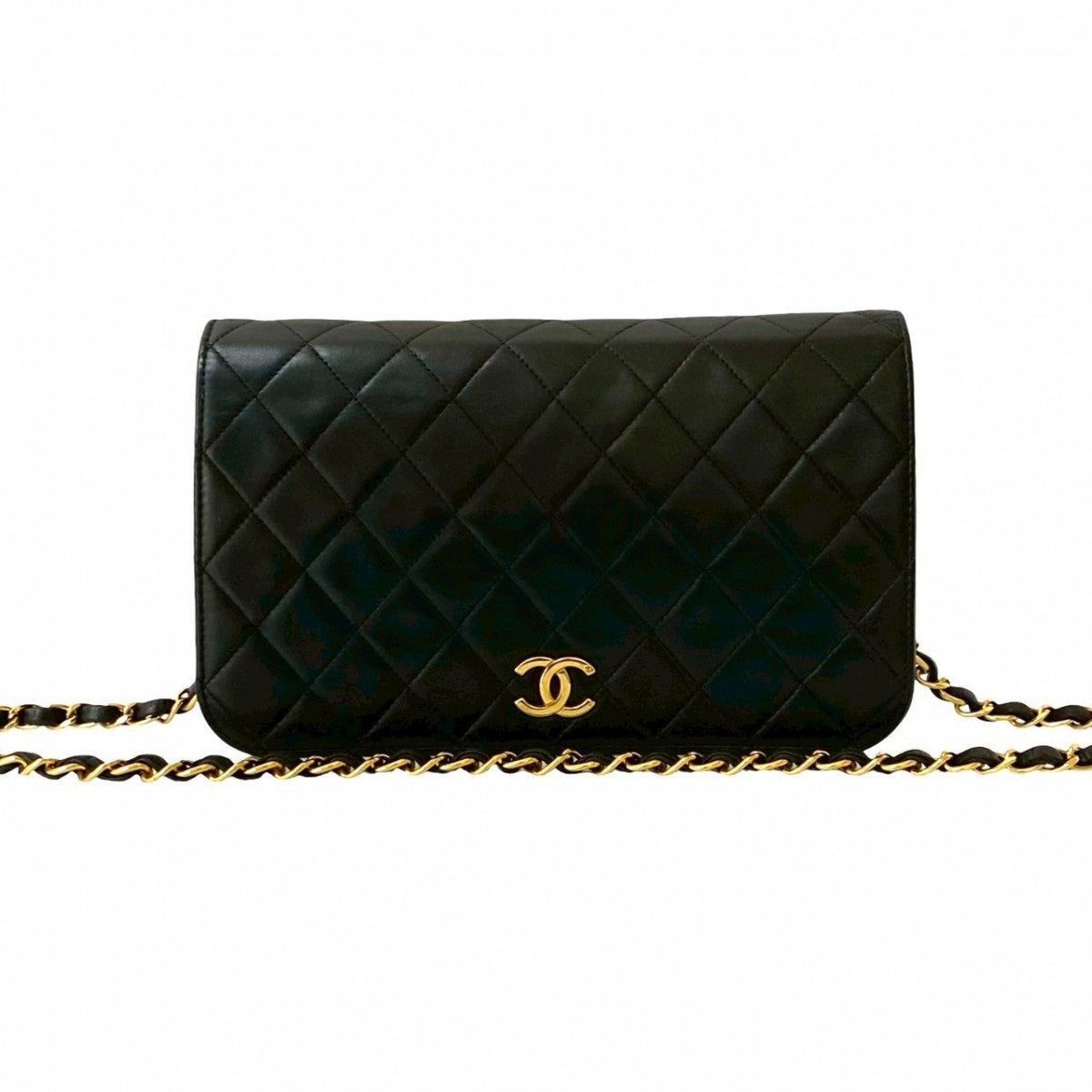 CHANEL Shoulder Bag lambskin black Matrasse