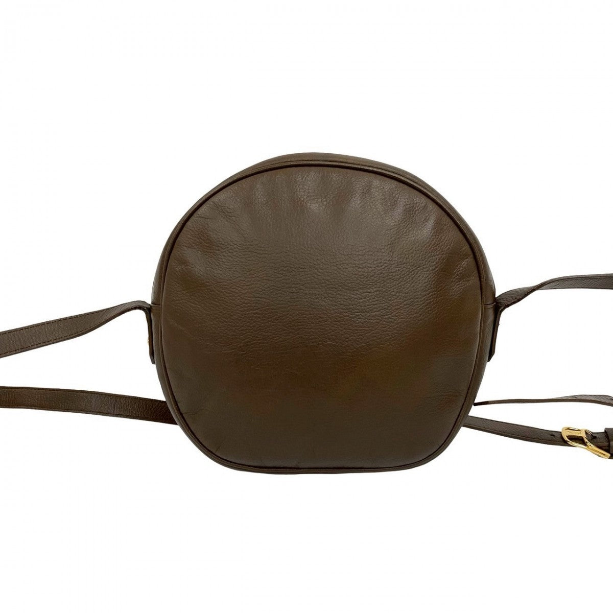 YVES SAINT LAURENT Shoulder Bag leather Brown YSL logo Women
