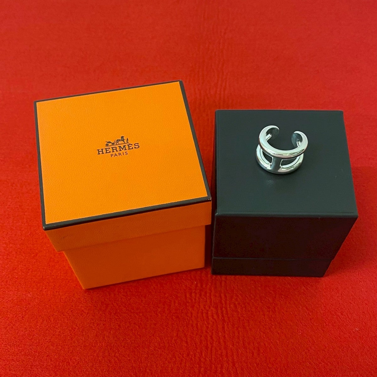 HERMES Ring Silver925 Silver Osmos PM Women