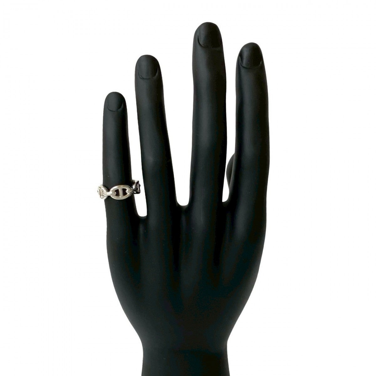 HERMES Ring Silver925 Silver Chene Dunkle Enchaine