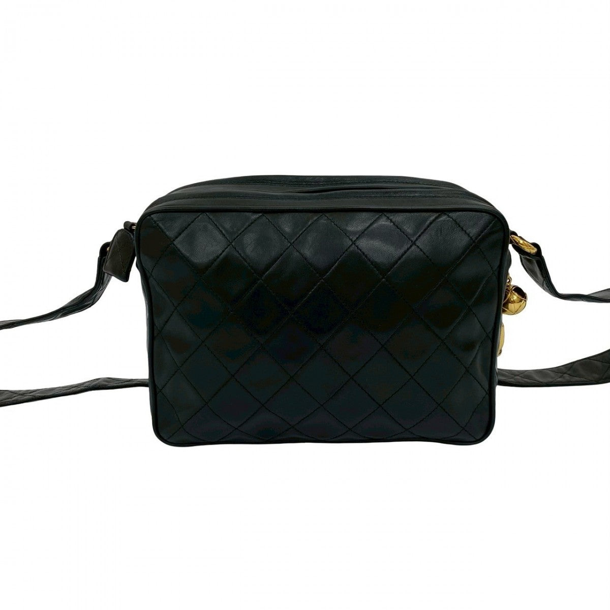 CHANEL Shoulder Bag lambskin black Matrasse