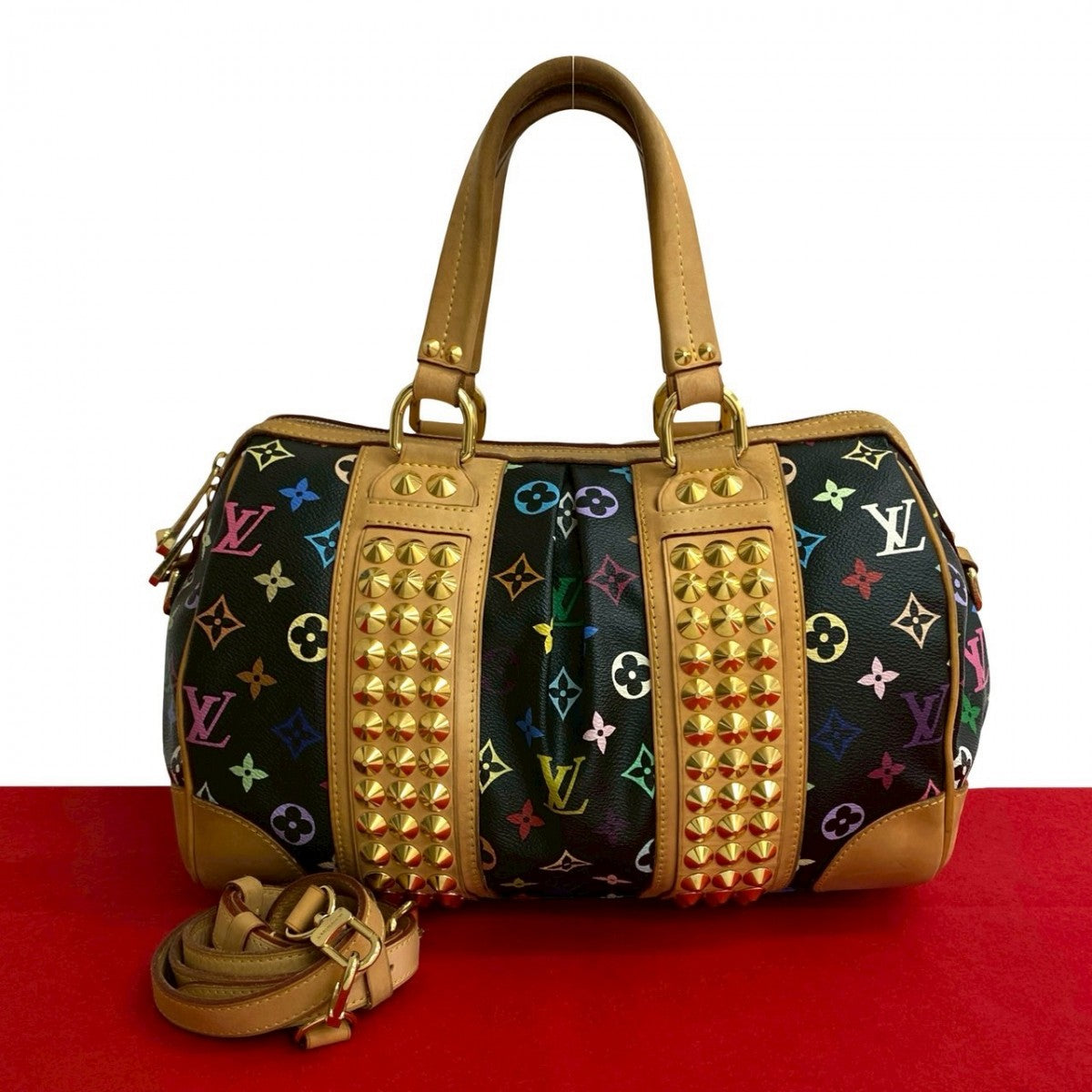 LOUIS VUITTON Shoulder Bag M45642 leather multicolor Monogram multicolor Courtney MM