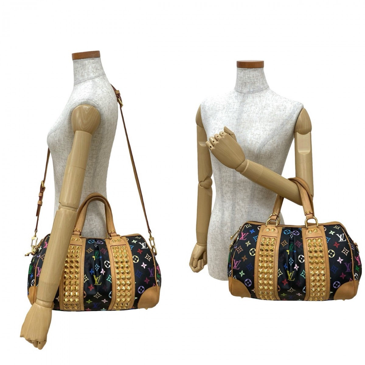 LOUIS VUITTON Shoulder Bag M45642 leather multicolor Monogram multicolor Courtney MM
