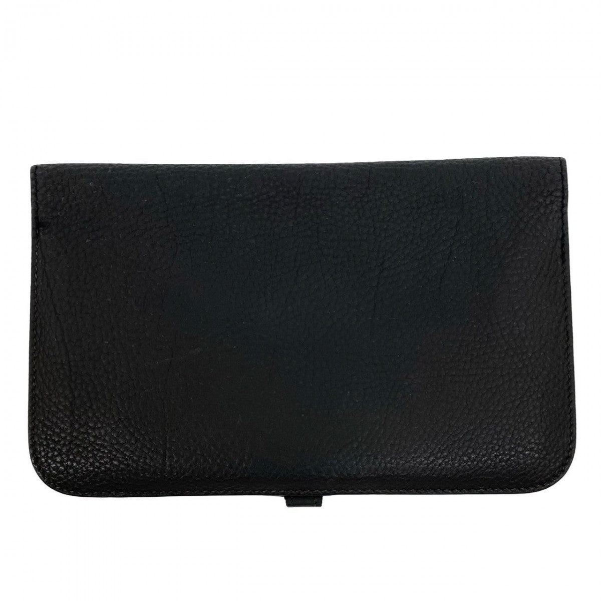 HERMES Bifold Wallet Taurillon Clemence black Dogon GM