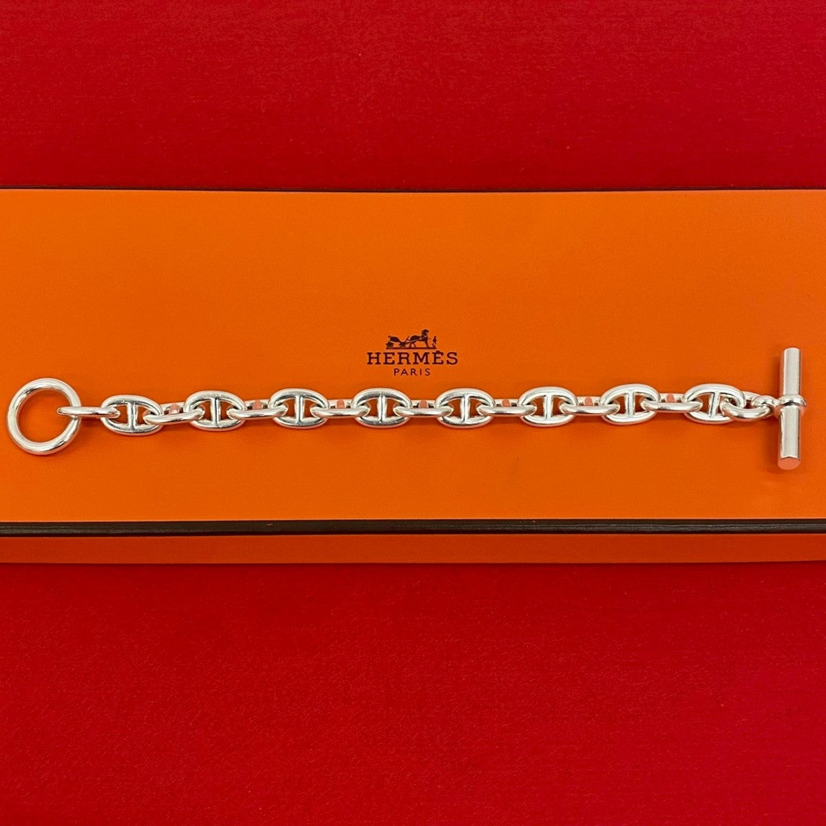 HERMES bracelet Silver925 Silver Chene Dunkle MM 16 frames