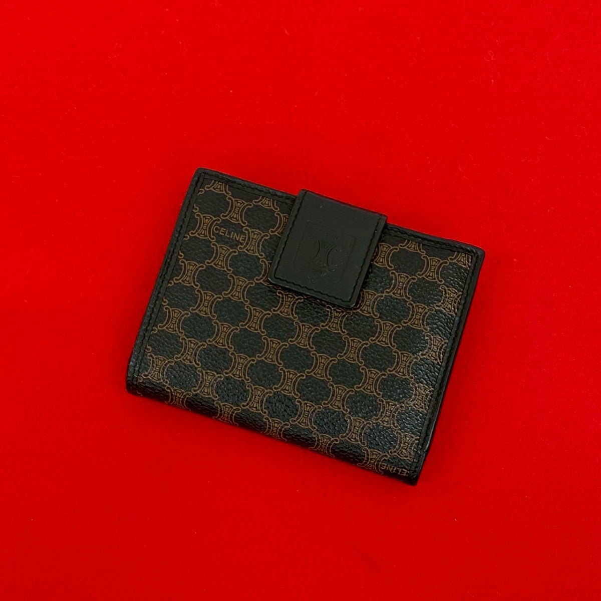 CELINE Bifold Wallet leather black