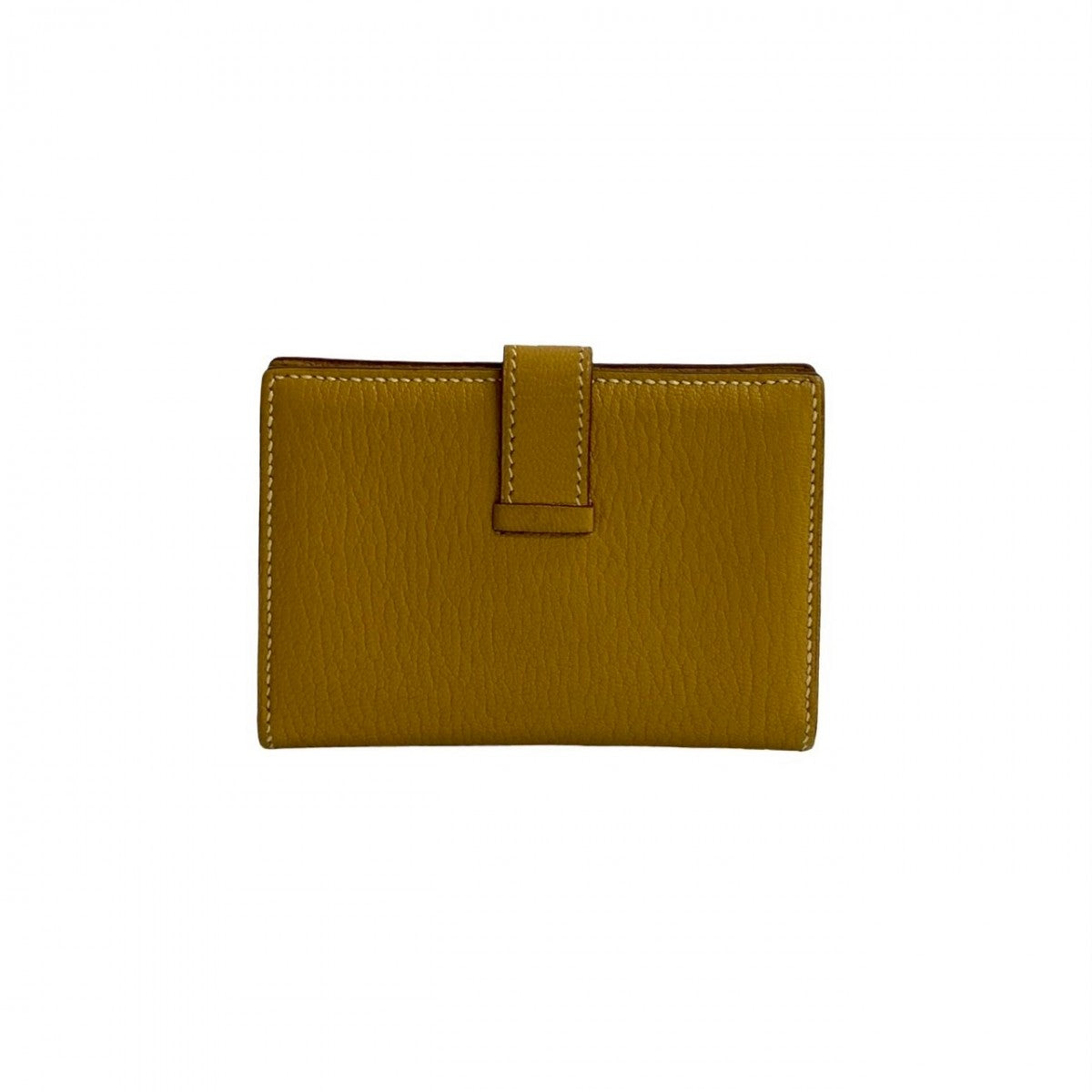HERMES Card Case Shave yellow Bearn Mini