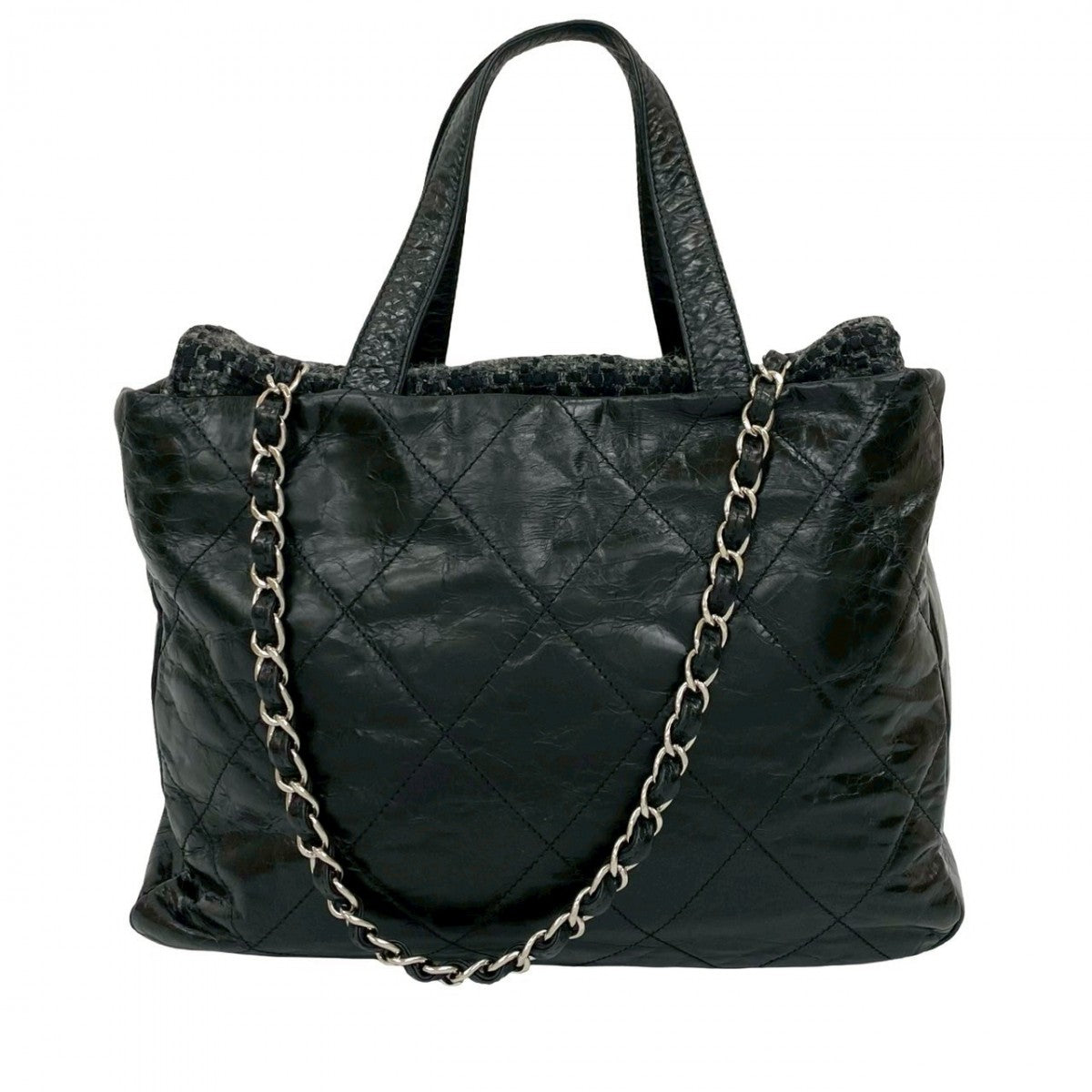 CHANEL Handbag leather black Porto Perro