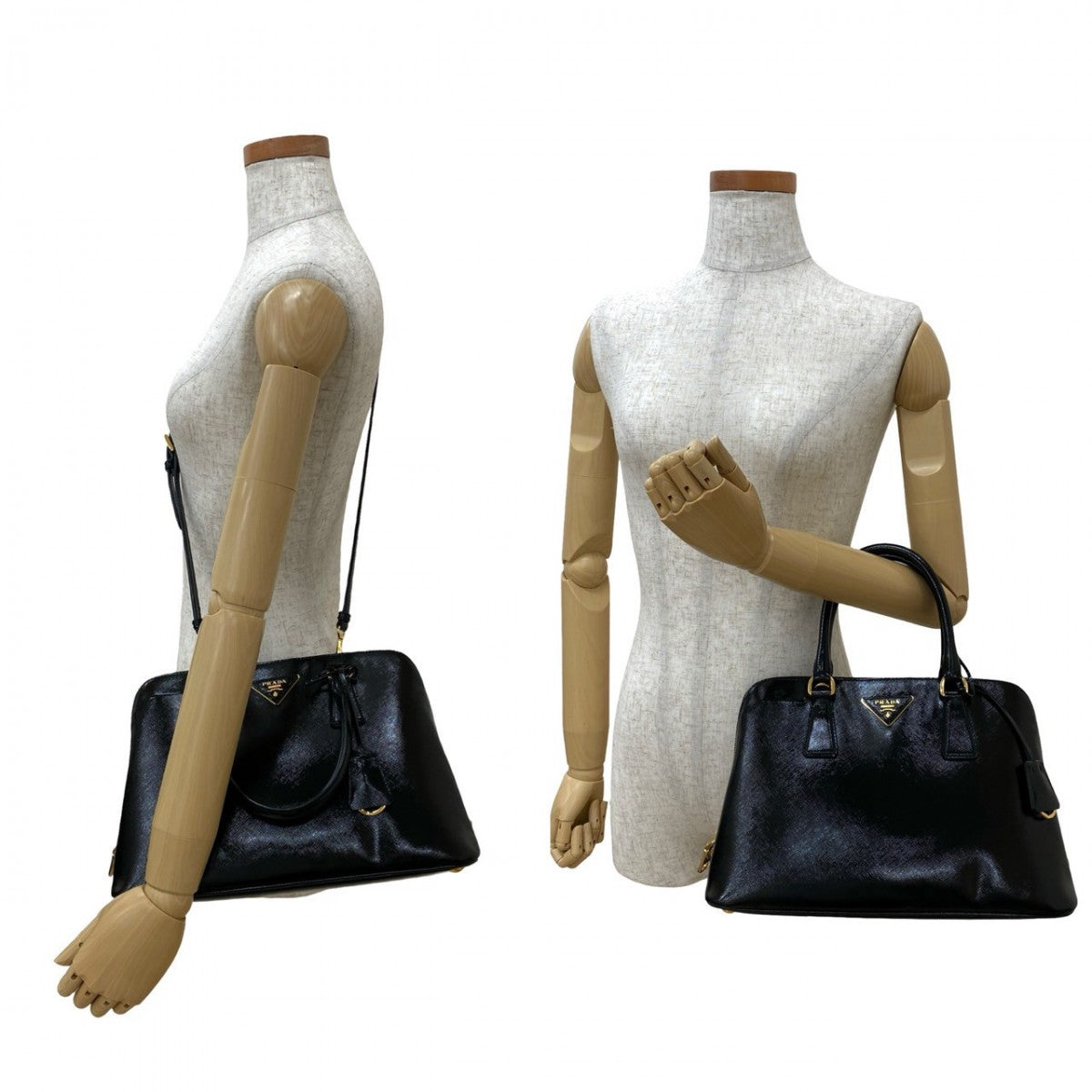 PRADA Shoulder Bag Patent leather black