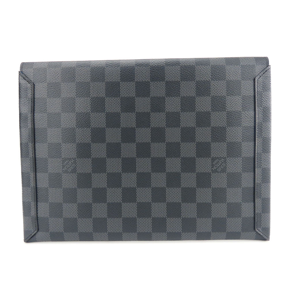 LOUIS VUITTON business bag N60255 Damier Grafitte black Alpha Triple Pouch