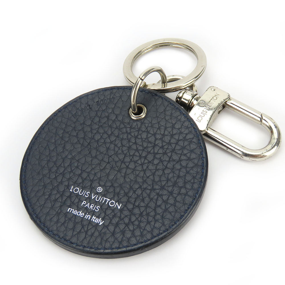 LOUIS VUITTON key ring MP2082 leather Navy Taurillon Clemence Initials Portocre