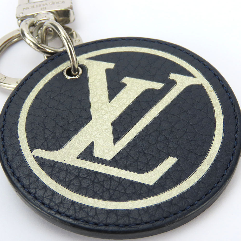 LOUIS VUITTON key ring MP2082 leather Navy Taurillon Clemence Initials Portocre
