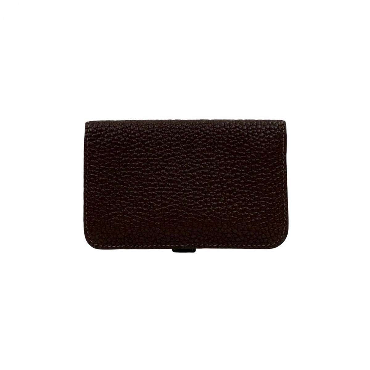 HERMES Card Case Taurillon Clemence Brown Dogon Card Case