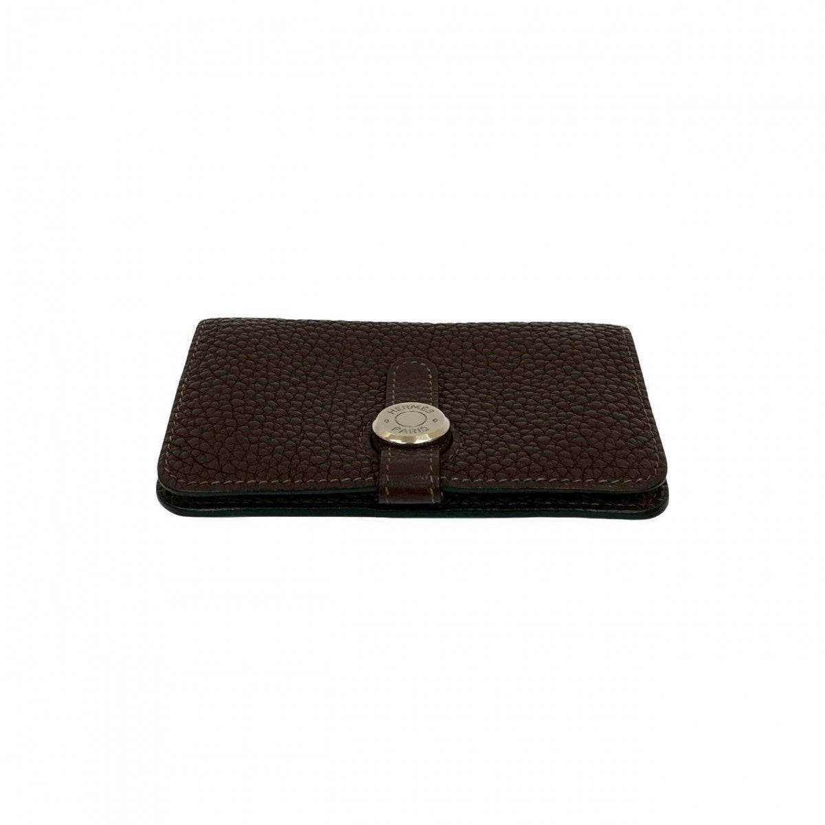 HERMES Card Case Taurillon Clemence Brown Dogon Card Case